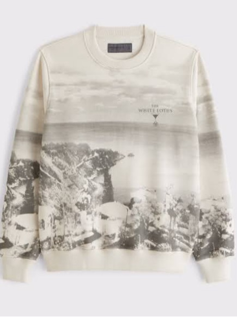 Abercrombie & Fitch White Lotus Graphic Crewneck
